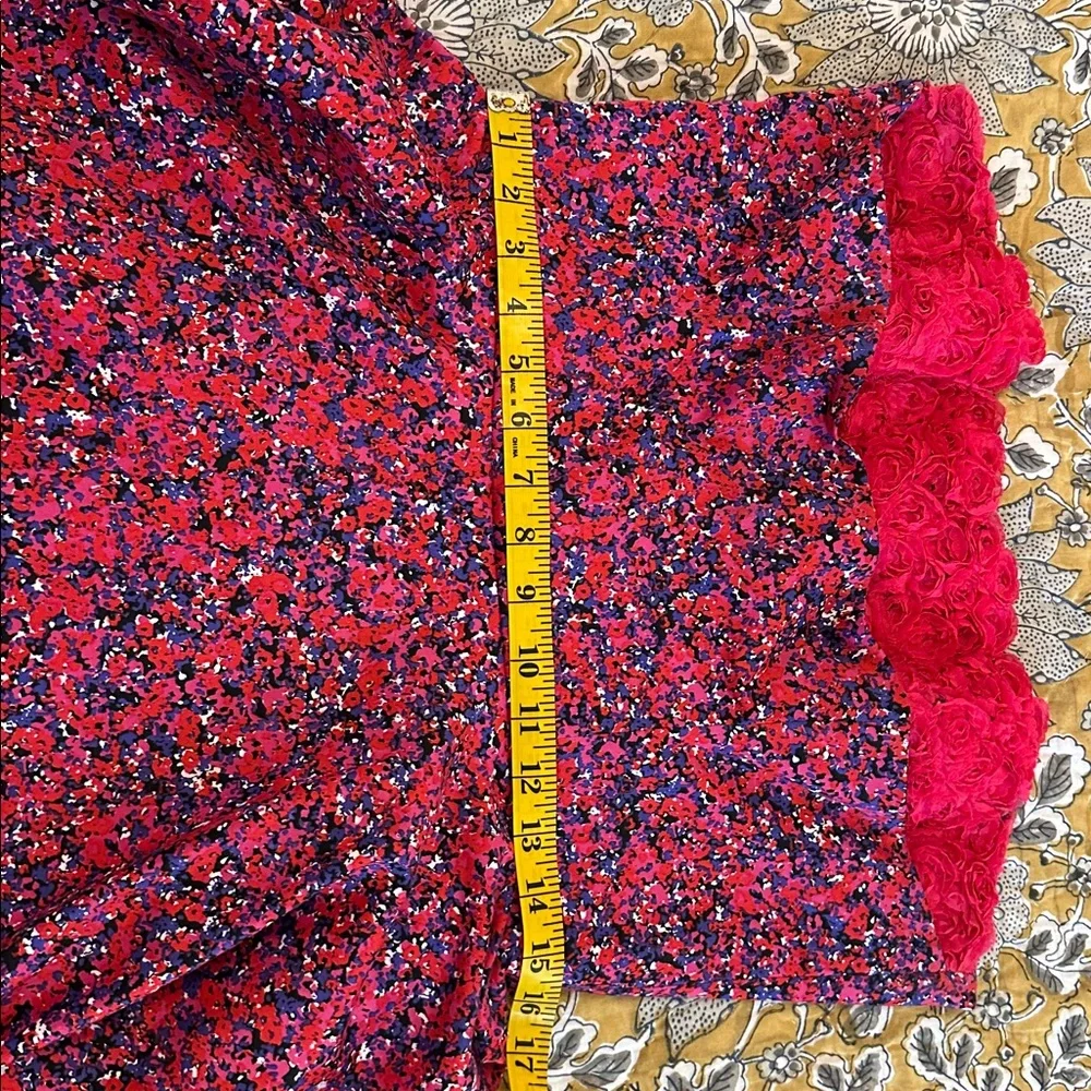 Strapless Retro Pink Floral Dress by Judy Masliyah 9-11-0009 - Picture 6 of 9